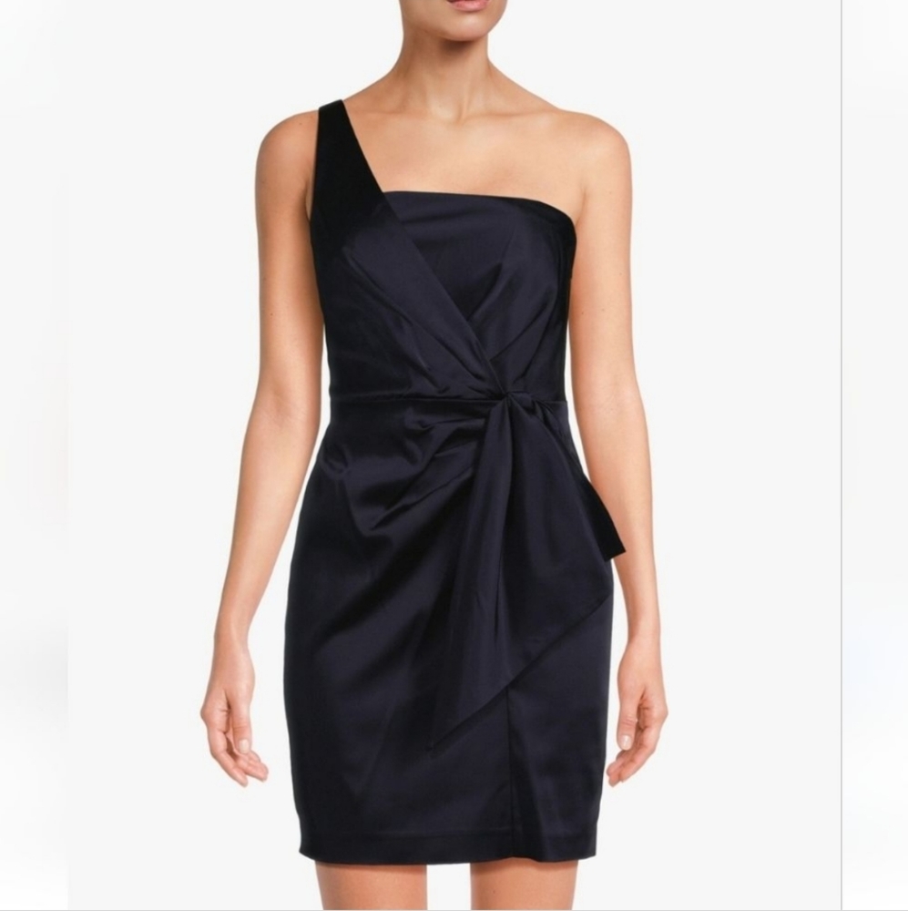 LAUREN Ralph Lauren Satin One-Shoulder Cocktail Dress